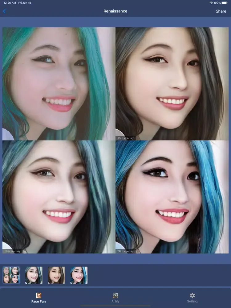 Face AI: Artist Cartoon maker iPad  سکرین شاٹس