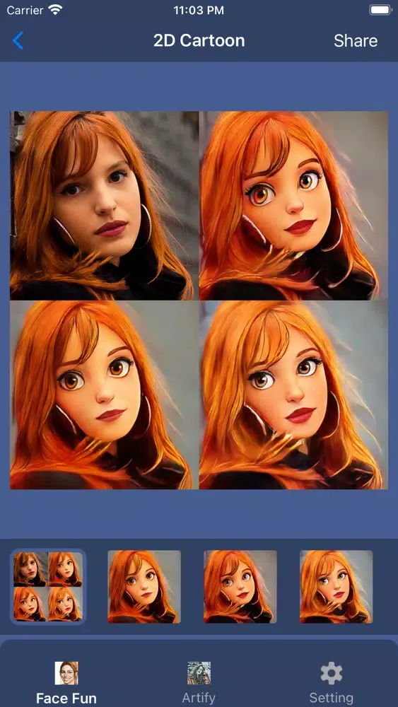 Face AI: Artist Cartoon maker سکرین شاٹس