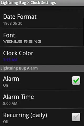 Lightning Bug - Sleep Clock Screenshots