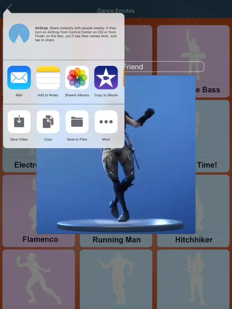 Capturas de tela do EMOTE for FORTNITE DANCES iPad 