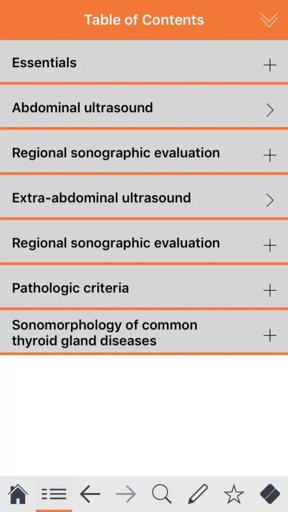 Captures d'écran de Abdominal ultrasound pocketcards