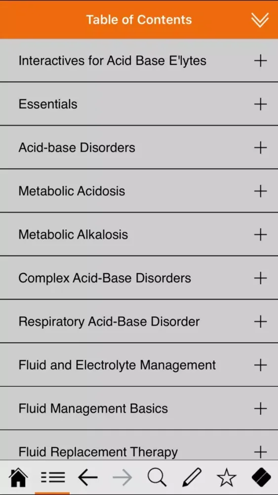 ภาพหน้าจอของ Acid Base Electrolytes pocket