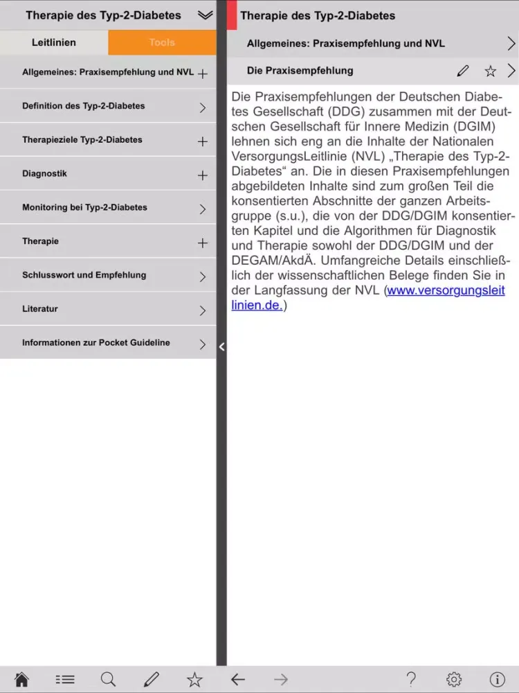 Capturas de tela do DDG Pocket Guidelines iPad 