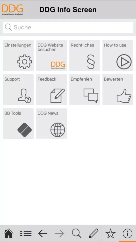 Capturas de tela do DDG Pocket Guidelines