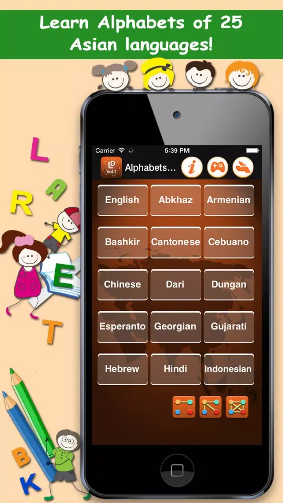Скриншоты LingoDiction: Alphabet Flashcard Games, Phonics & Pronunciation (Japanese,Chinese,Hindi,Korean,Malay & more)