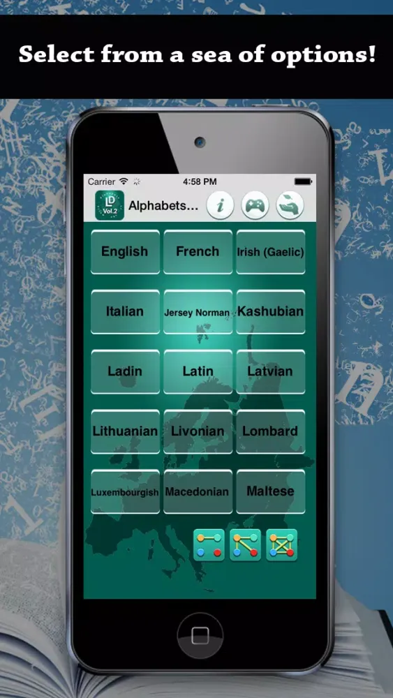 Ảnh chụp màn hình của LingoDiction - Alphabets Phonics & Pronunciation (English, Irish, Italian, Polish, French & more) Vol.2