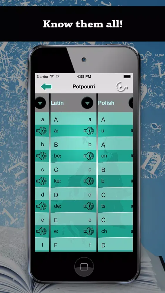 Ảnh chụp màn hình của LingoDiction - Alphabets Phonics & Pronunciation (English, Irish, Italian, Polish, French & more) Vol.2
