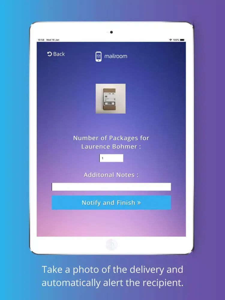 Tangkapan layar Mailroom - Legacy iPad 