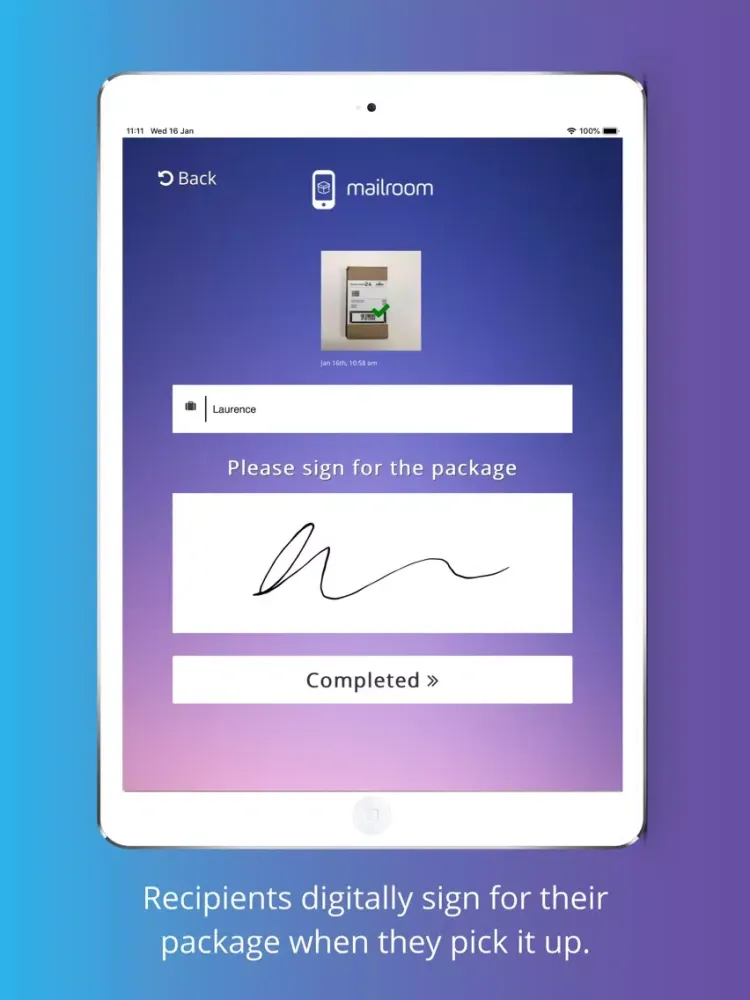 Tangkapan layar Mailroom - Legacy iPad 