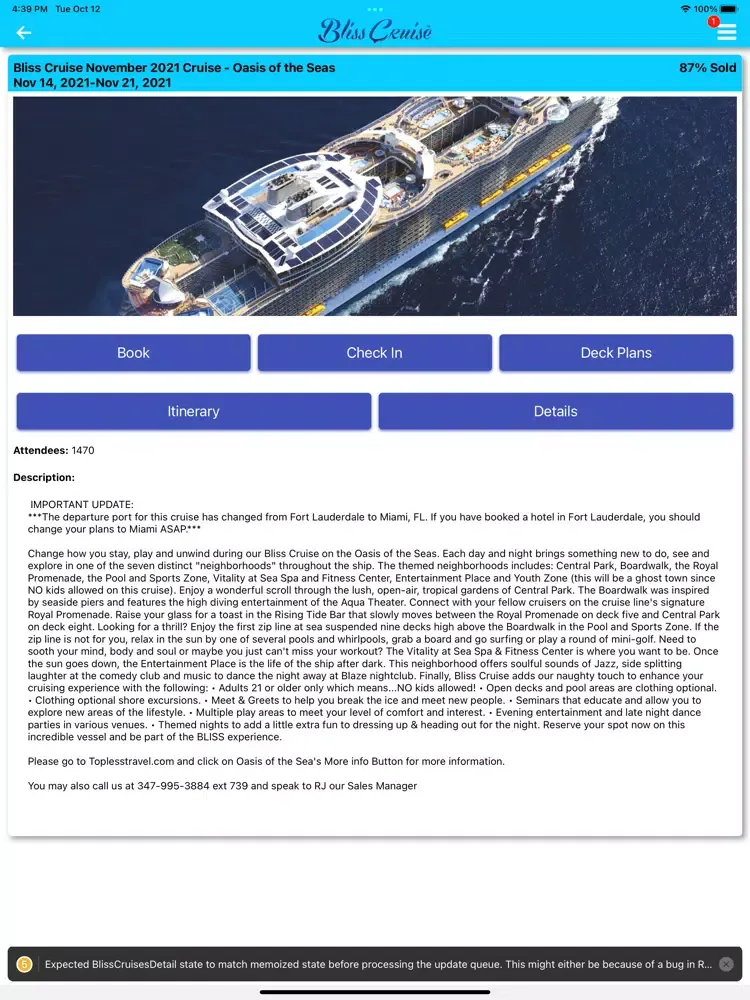 Скриншоты Bliss Cruise iPad 