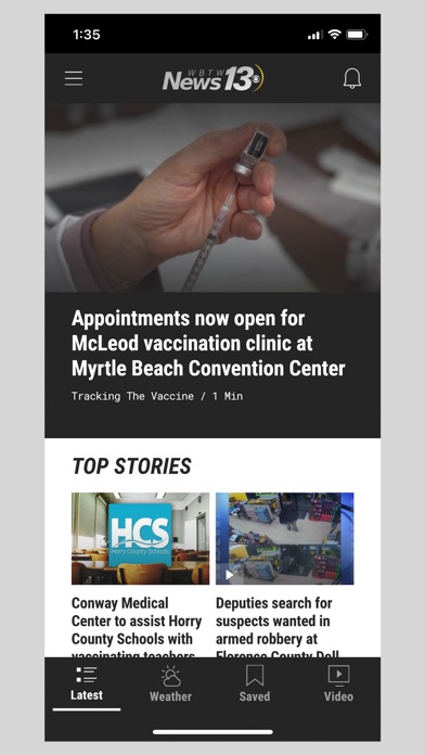 Ảnh chụp màn hình của WBTW News13 - Myrtle Beach, SC