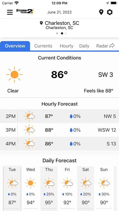 WCBD Weather Screenshots