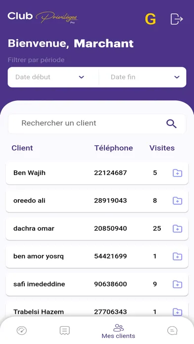 Captures d'écran de Marchand Club Privilèges