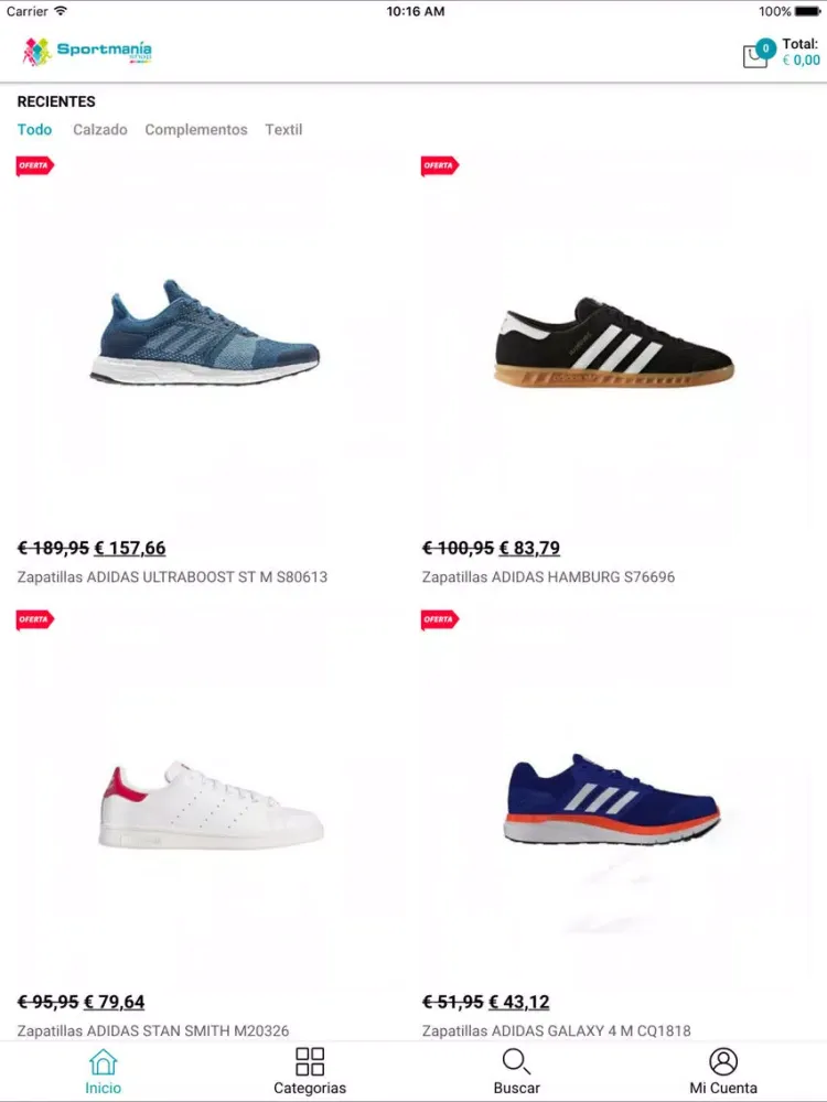 Capturas de pantalla de SportManiaShop iPad 