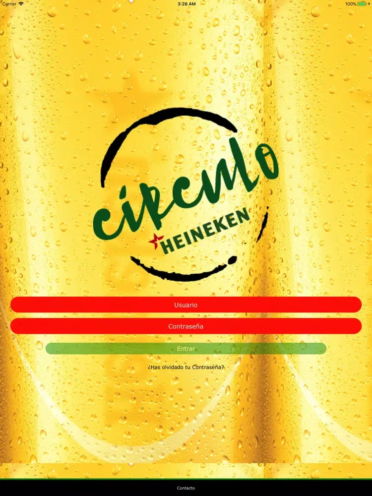 Ảnh chụp màn hình của Circulo Heineken iPad 