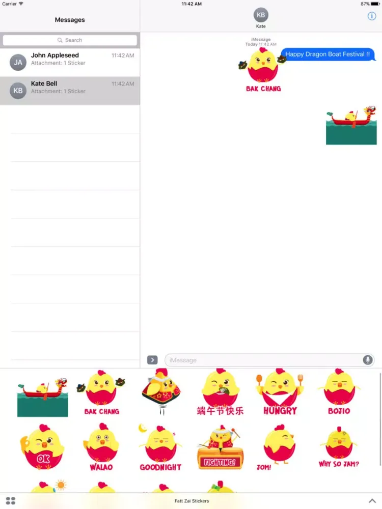 تصاویر Fatt Zai Stickers iPad 