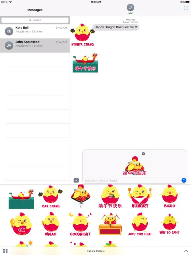 تصاویر Fatt Zai Stickers iPad 