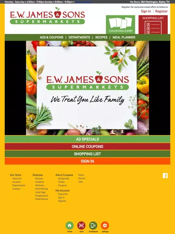 Скриншоты E.W. James & Sons iPad 