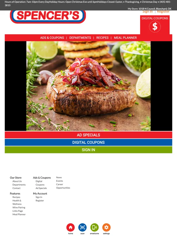 Ảnh chụp màn hình của Spencer's Supermarket iPad 