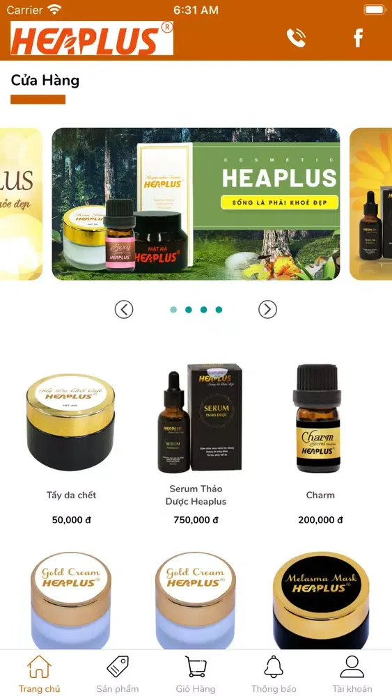 MỸ PHẨM CAO CẤP HEAPLUS स्क्रीनशॉट
