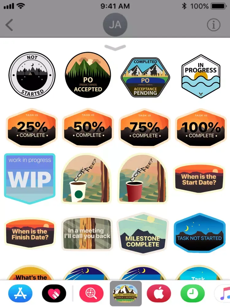 Capturas de tela do PM Agile Scrum Stickers iPad 