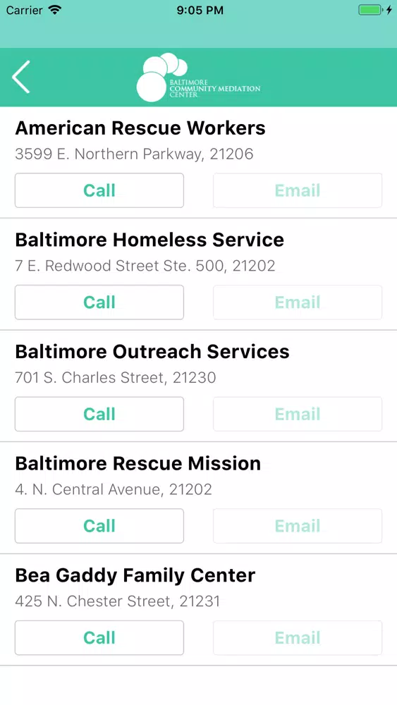 MEdiate Baltimore سکرین شاٹس