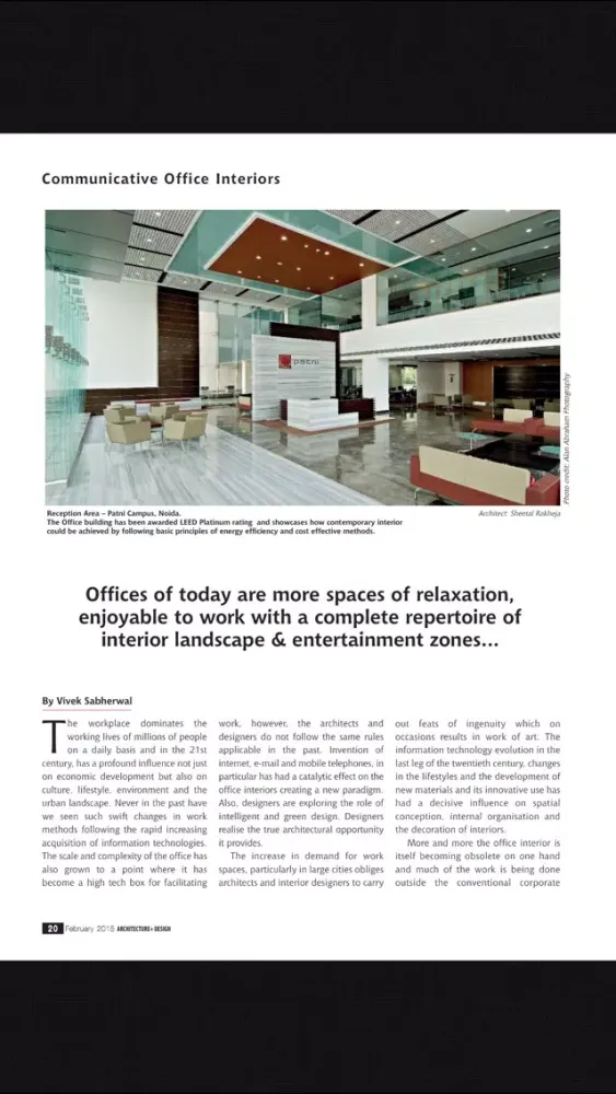Tangkapan skrin Architecture + Design magazine