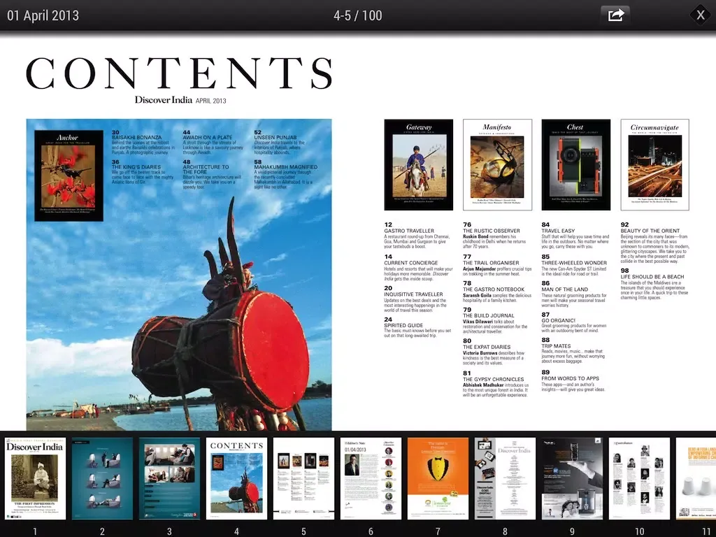 Discover India magazine iPad 应用截图