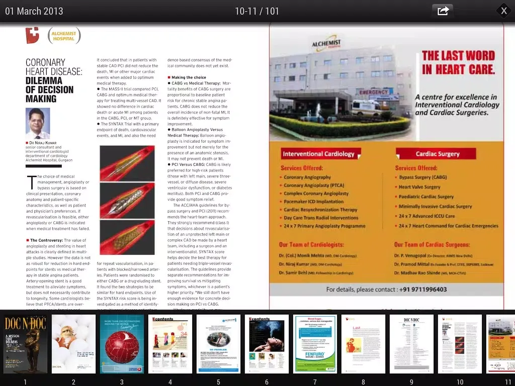 Tangkapan skrin Doc N Doc magazine iPad 