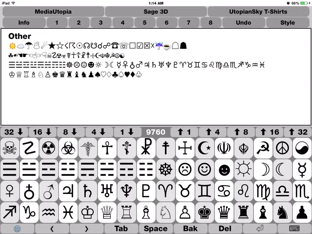 Screenshot di MUKeys Unicode Keyboards iPad 
