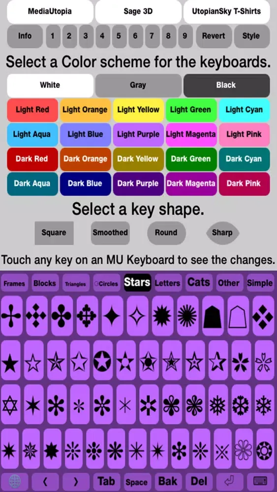 Screenshot di MUKeys Unicode Keyboards