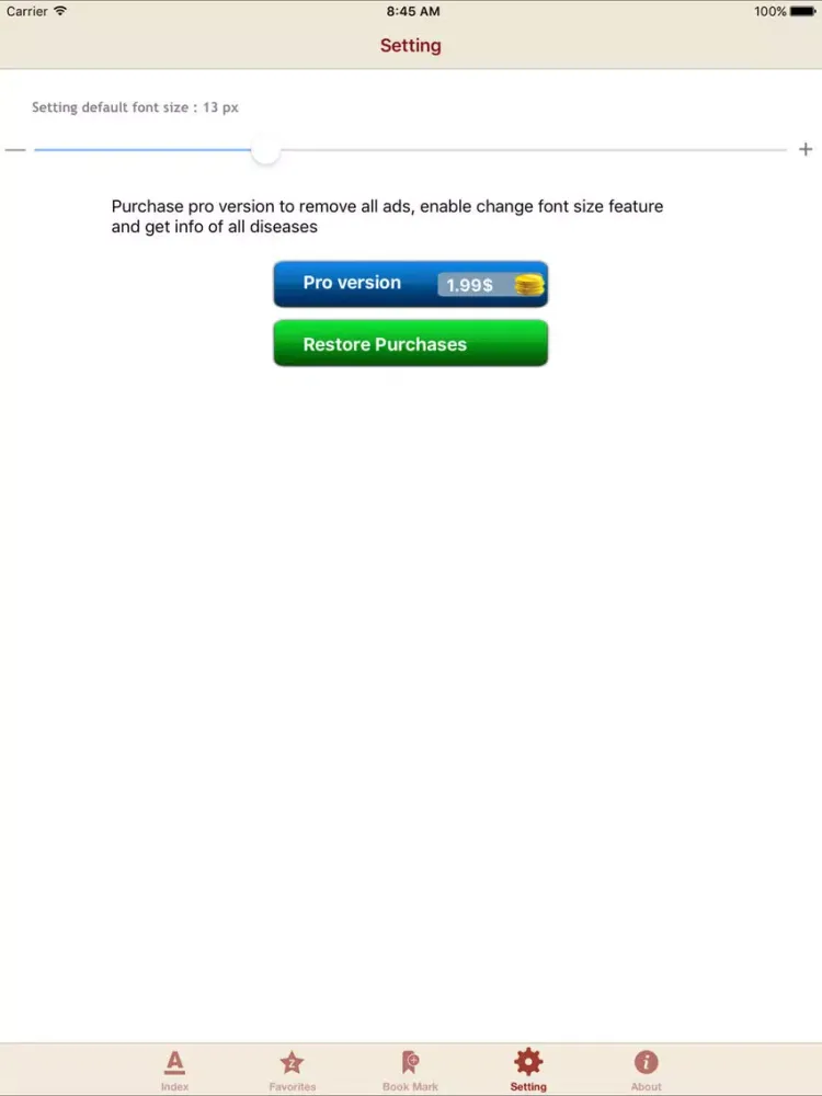 Tangkapan layar Diseases Dictionary Offline: Pro iPad 
