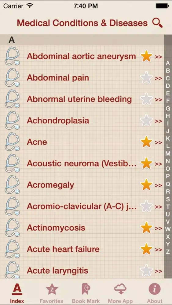 Tangkapan layar Diseases Dictionary Offline: Pro
