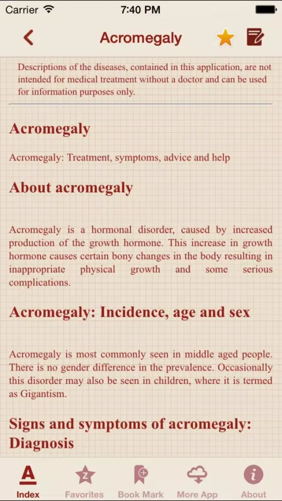 Tangkapan layar Diseases Dictionary Offline: Pro