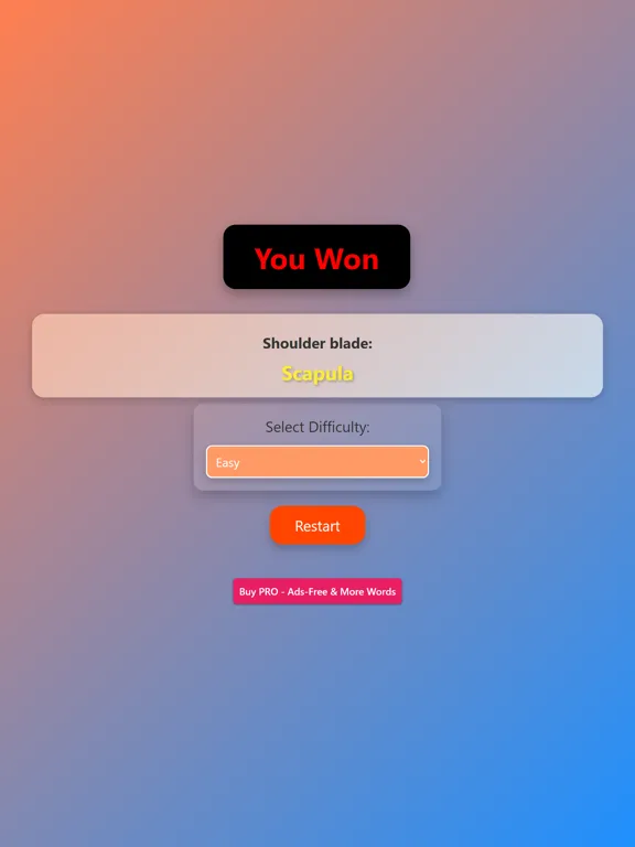 Medical Terminology Game Guess iPad  Screenshots