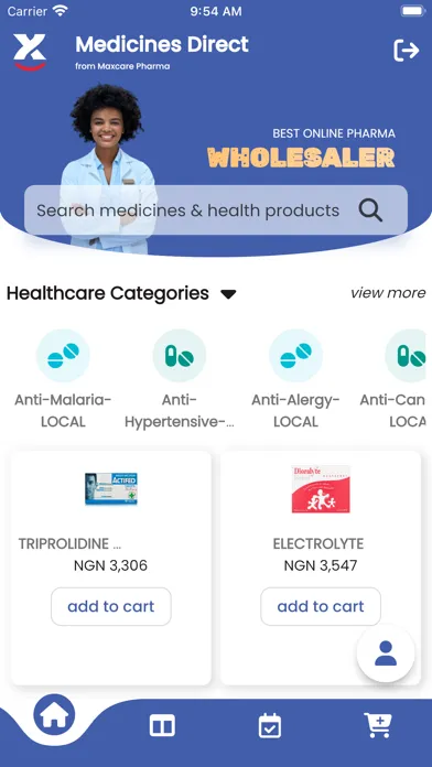 Capturas de tela do Maxcare Direct