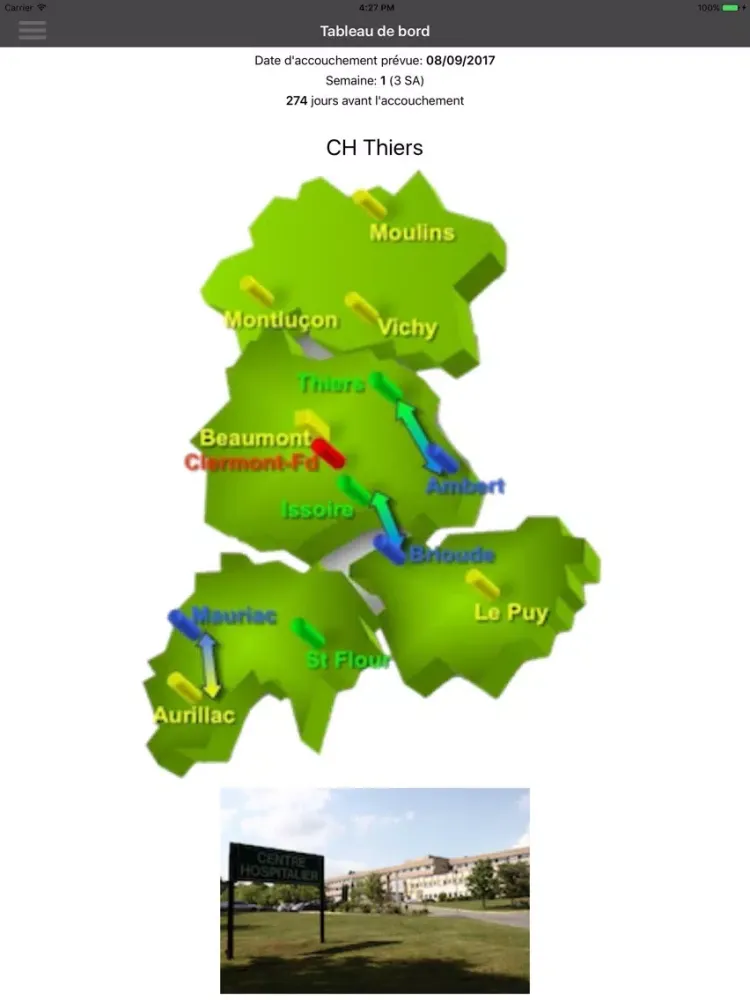 Ảnh chụp màn hình của RSPA - CH Thiers iPad 