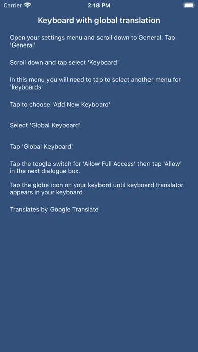 Captures d'écran de Keyboard Global Translator