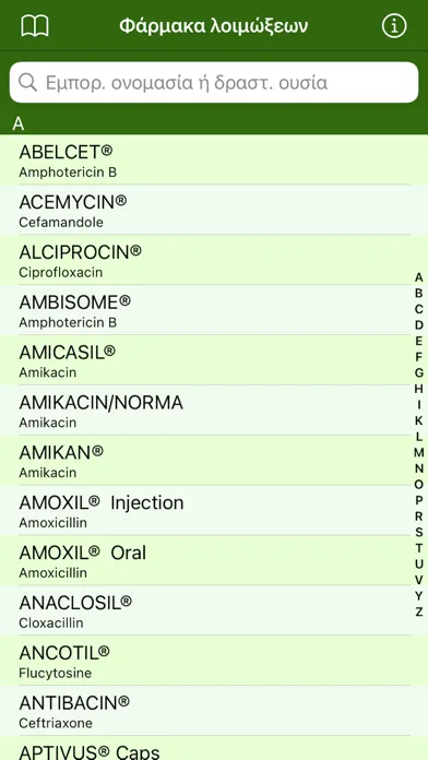 Ảnh chụp màn hình của Greek drugs: Λοιμώξεις