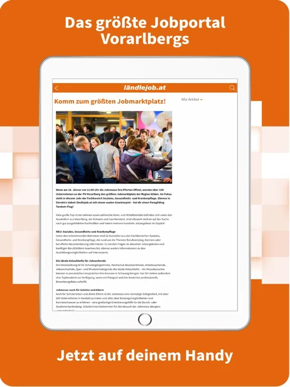 Скриншоты ländlejob.at - Jobs Vorarlberg iPad 