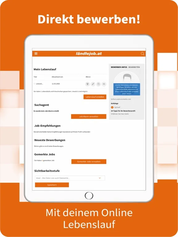 Скриншоты ländlejob.at - Jobs Vorarlberg iPad 