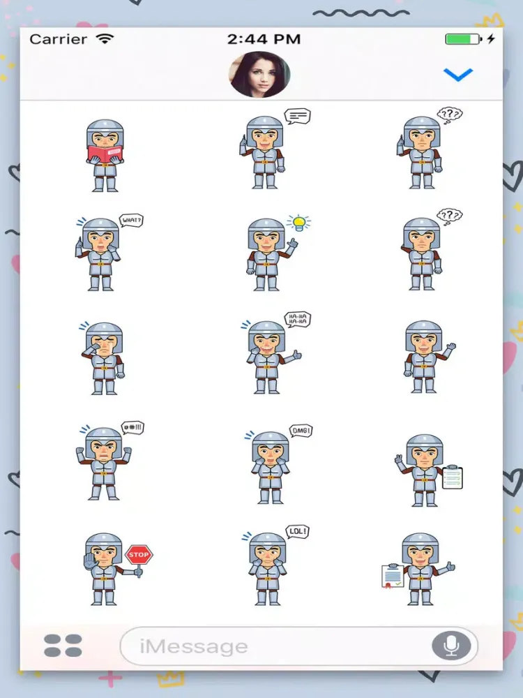 Ảnh chụp màn hình của Medieval Knight Stickers iPad 
