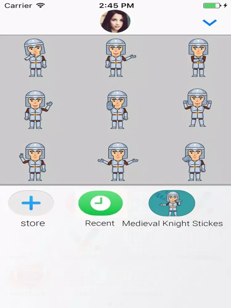 Ảnh chụp màn hình của Medieval Knight Stickers iPad 