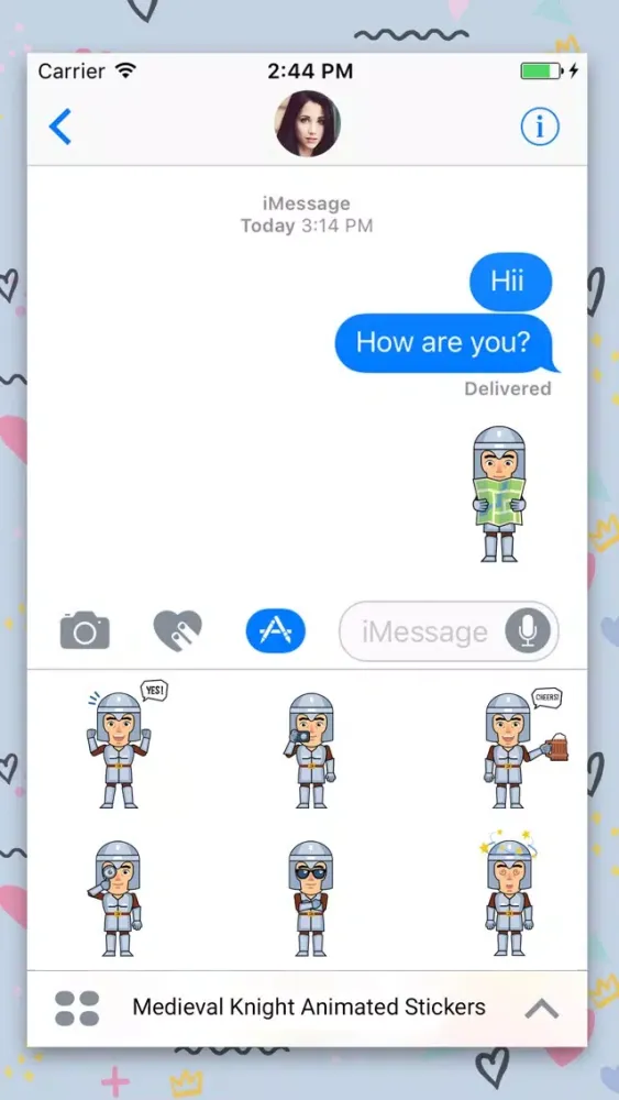 Ảnh chụp màn hình của Medieval Knight Stickers