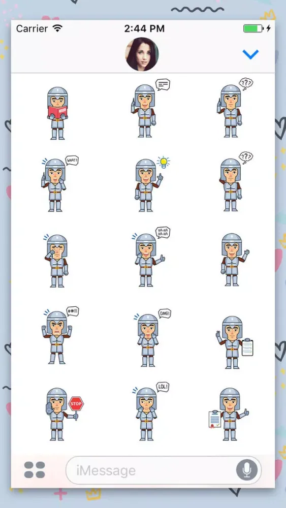 Ảnh chụp màn hình của Medieval Knight Stickers
