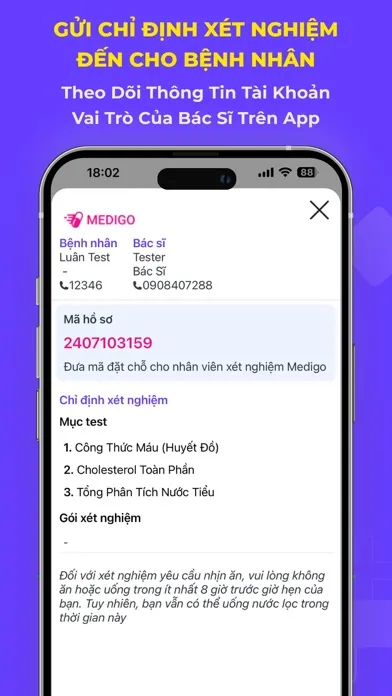 Medigo Xét Nghiệm Screenshots