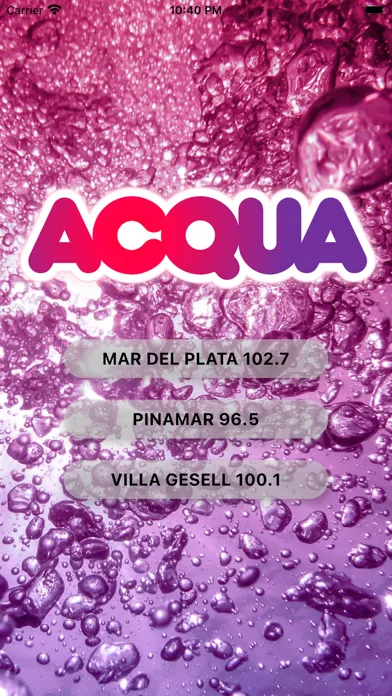 ภาพหน้าจอของ Acqua Radio
