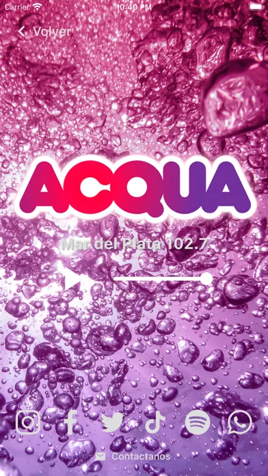 ภาพหน้าจอของ Acqua Radio