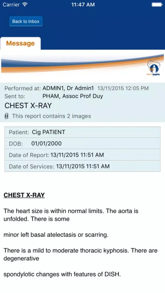 Скриншоты CIG Patient Access