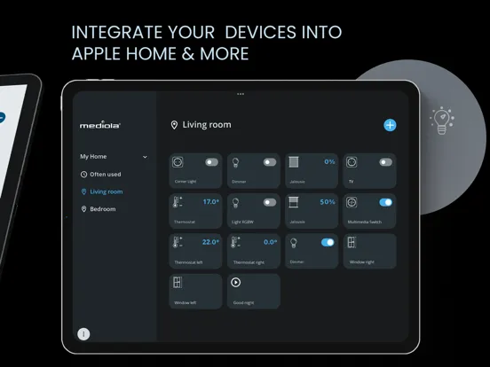 Скриншоты mediola connect iPad 